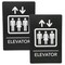 ADA-Compliant Wayfinding Signs – Durable, Non-Glare, Scratch-Resistant & Ready to Install. Featuring Grade 2 Braille & Raised Tactile Text, These Premade Signs Ensure Easy Compliance for Businesses 2 Pack